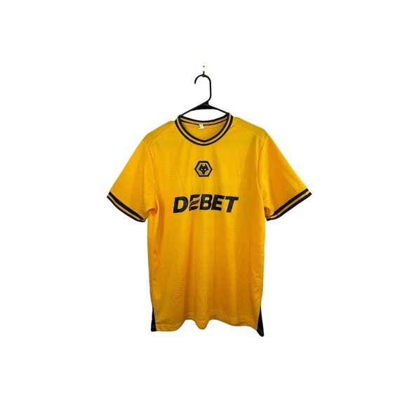 Wolverhampton Wanderers Football Soccer Jersey #9 Gold Yellow Debet Size L - Picture 1 of 5